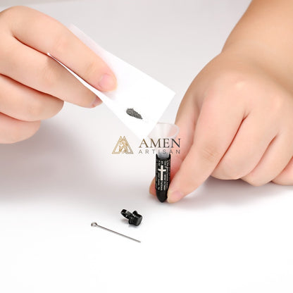 Cross Prayer Urn Pendant Necklace Amen Artisan