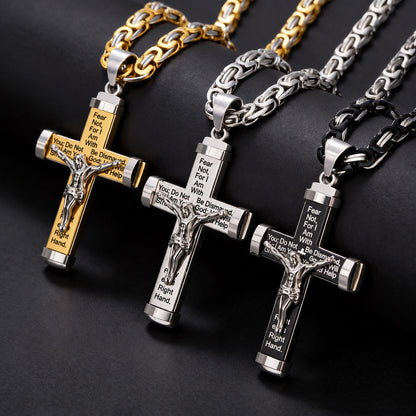Fear Not Christian Crucifix Necklace | Amen Artisian