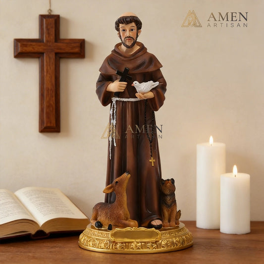 Saint Francis of Assisi Statue Amen Artisan