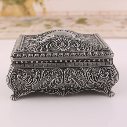 Vintage Metal Rosary Keepsake Box