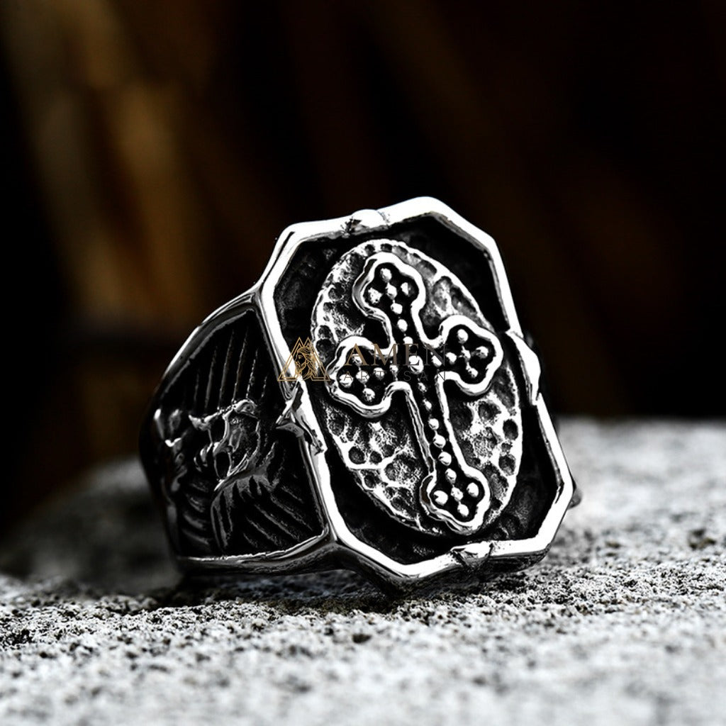 Cross Signet Ring Amen Artisan