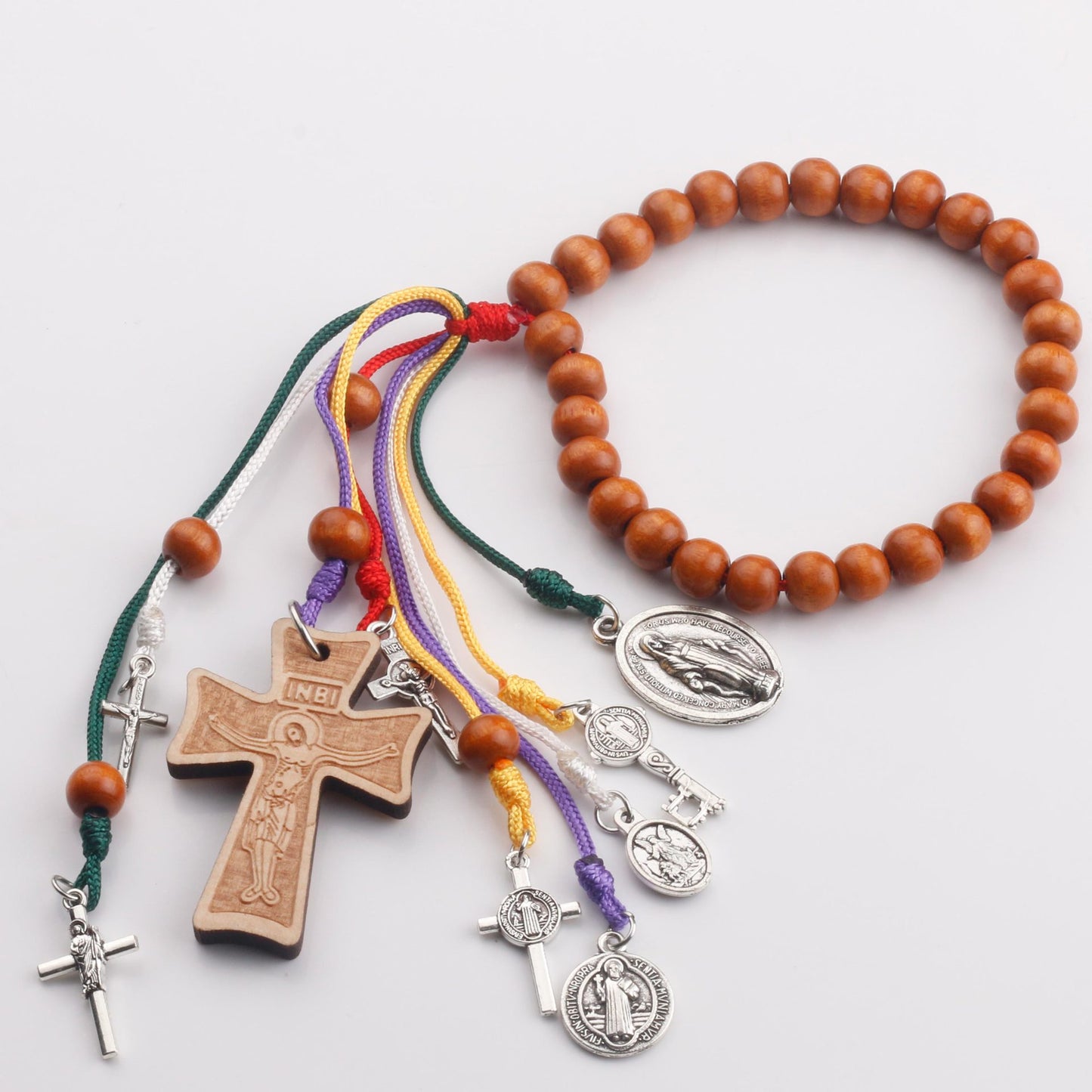 Handwoven Beaded Cord with Charms | Personalized Faith Jewelry, Wearable Blessing Amen Artisan
