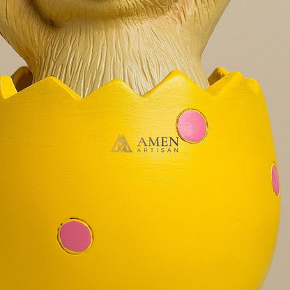 Easter Bunny Egg Statue Amen Artisan