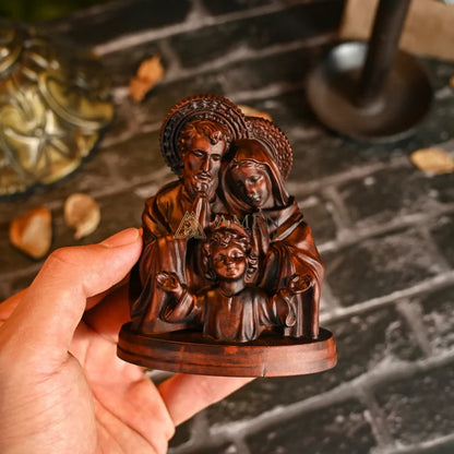 Holy Family Wood Carving