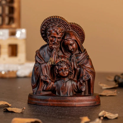 Holy Family Wood Carving