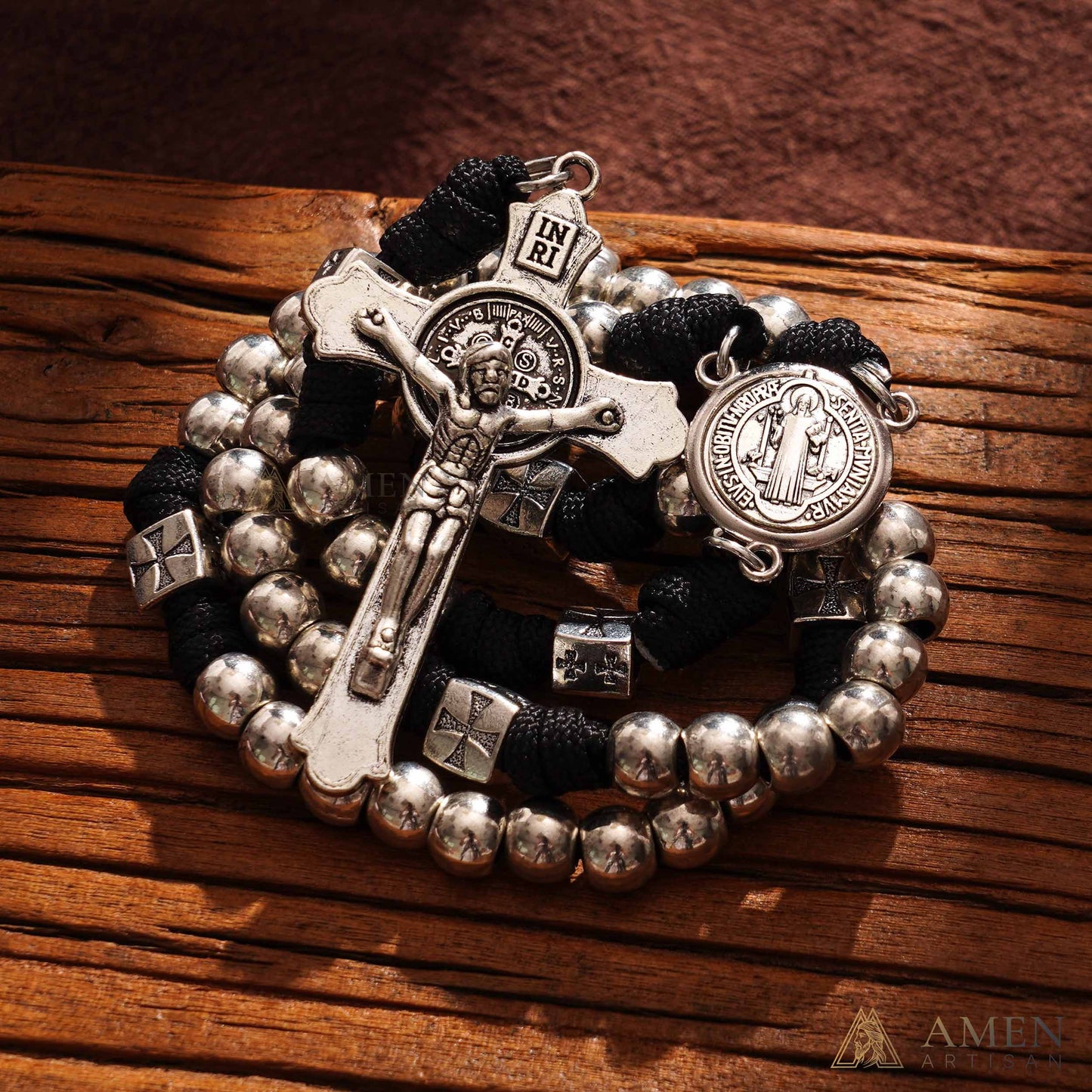 【Limited-Time 50% Off】Heavy Brass Saint Benedict Rosary – Built for Strength & Weight (~5oz)