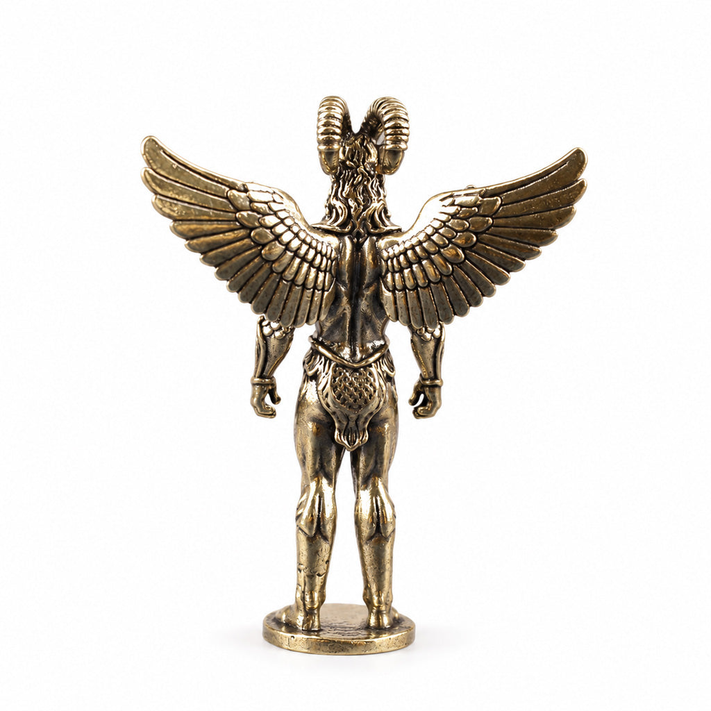 Handcrafted Solid Brass Guardian Angel Figurine - Protection, Peace & Blessing |  Amen Artisan