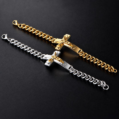 316 Stainless Steel Crucifix Bracelet