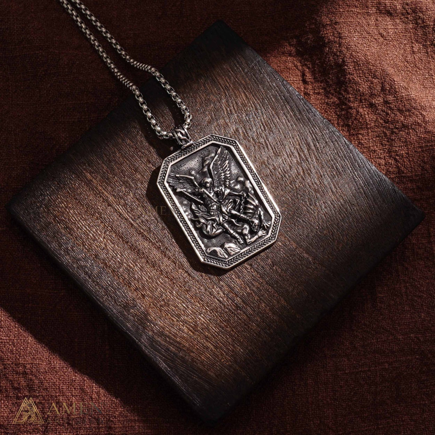 【DEAL TODAY】St. Michael the Archangel Guardian Medal Necklace - Amen Artisan