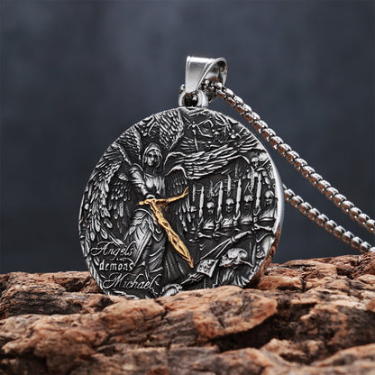 Carry a Powerful Reminder of Faith & Protection — St. Michael Sword Necklace