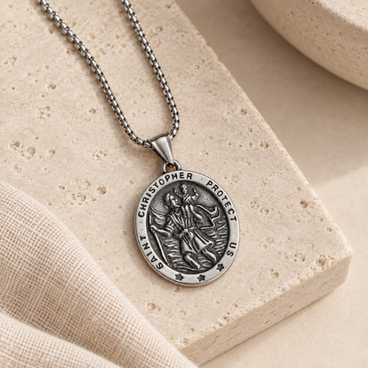 【DEAL TODAY】St. Christopher Traveler Medal Necklace