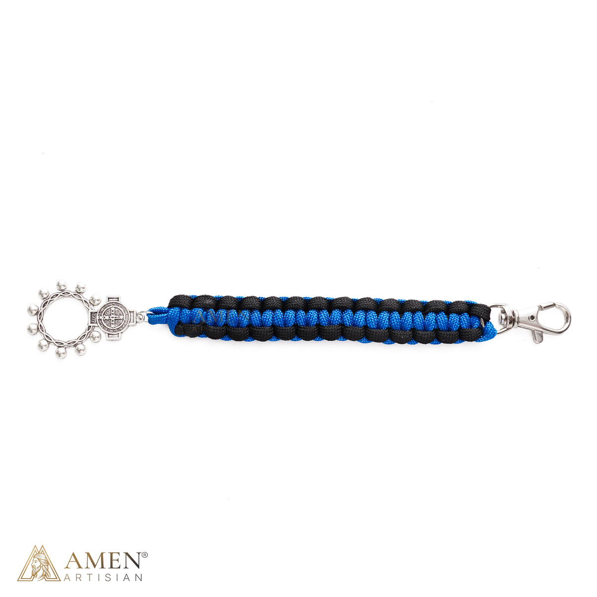 St. Benedict Paracord Rosary Keychain | Amen Artisian