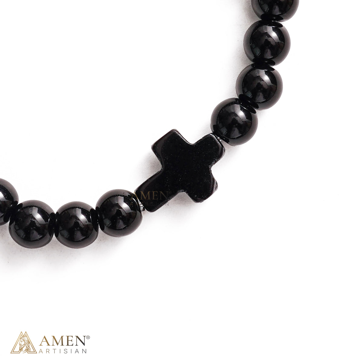 Natural Stone Cross Bracelet