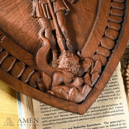 St Michael Wood Carving
