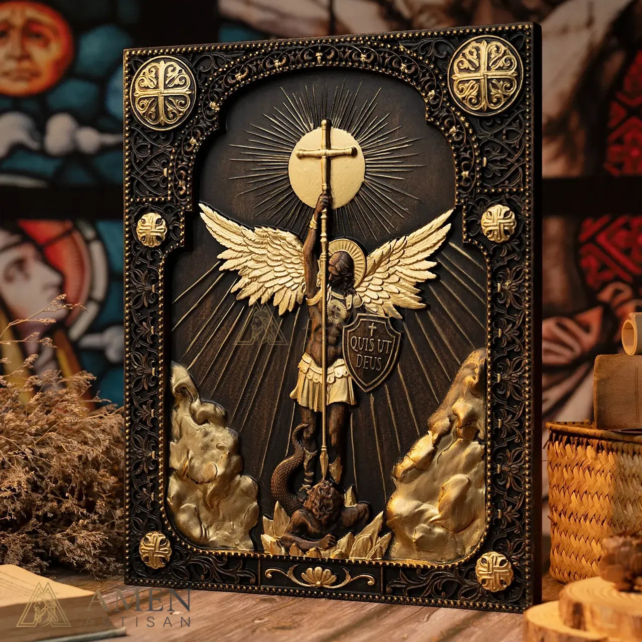 St Michael Wood Carving