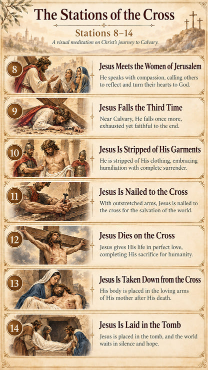 14 Stations of the Cross Standing Crucifix