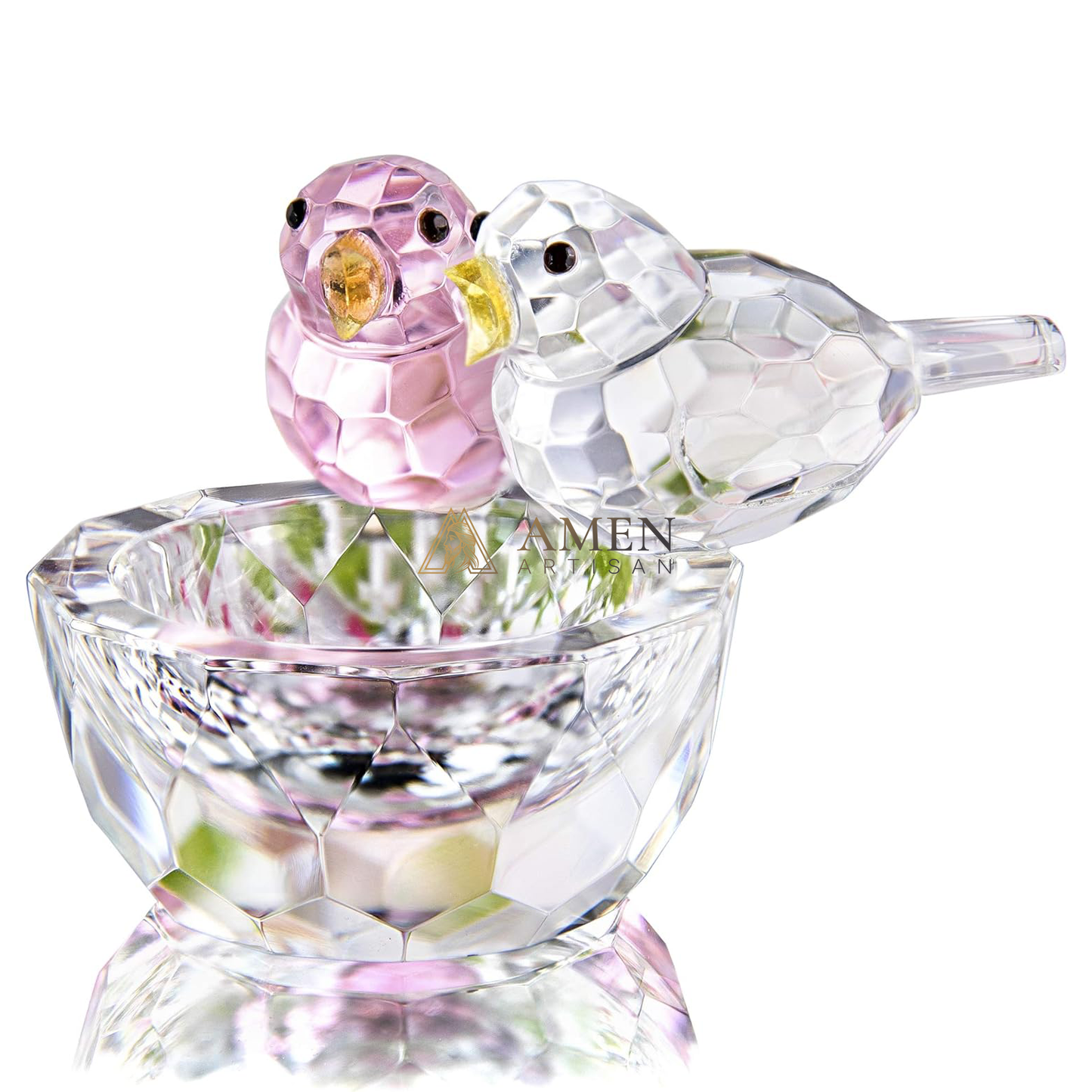 Crystal Bird Figurine  Amen Artisan