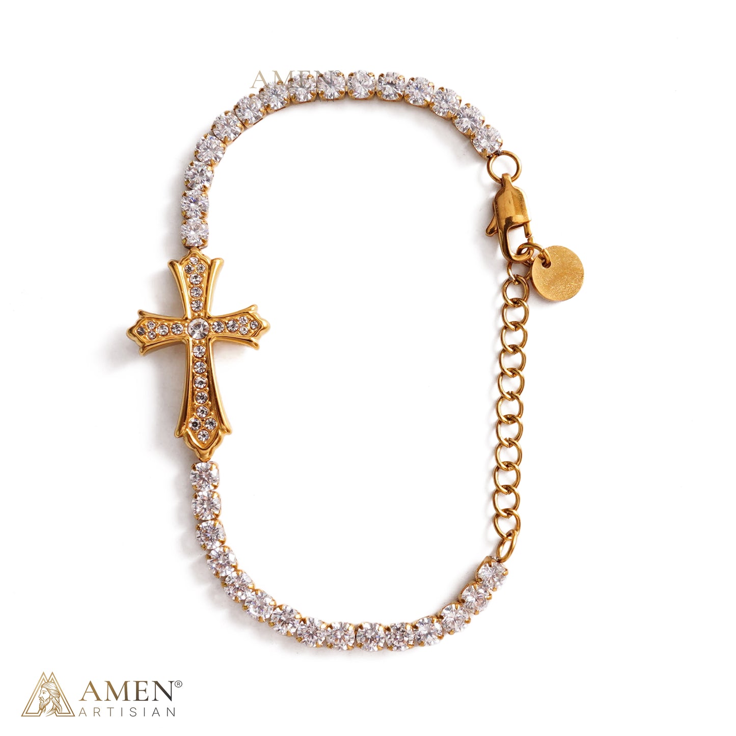 【DEAL TODAY】Faith Reminder Cross Bracelet with Adjustable Chain