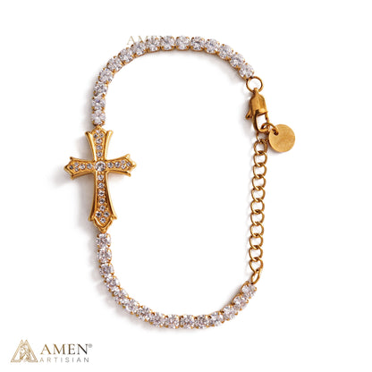 【DEAL TODAY】Faith Reminder Cross Bracelet with Adjustable Chain