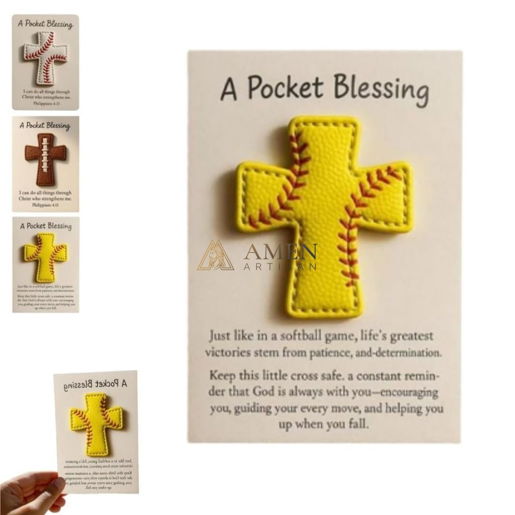 Handmade Leather Football Cross Sports Ornament