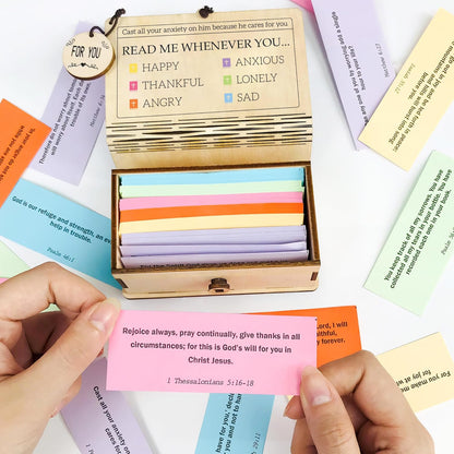 Handmade Wooden Bible Verses Box