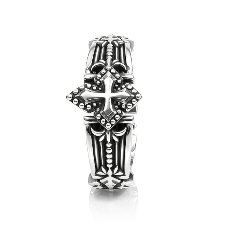 Adjustable Vintage Cross Ring