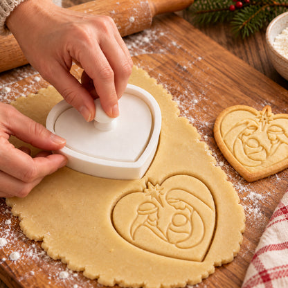 Nativity Heart Cookie Cutter & Embosser Set