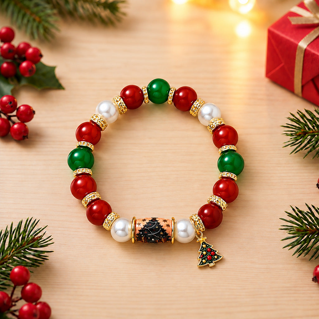 Christmas Tree Charm Bracelet