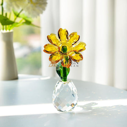 Crystal Sunflower Figurine Amen Artisan
