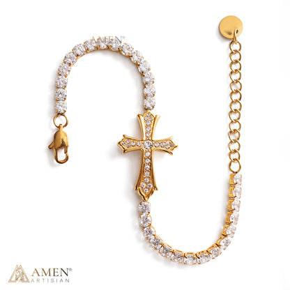 【DEAL TODAY】Faith Reminder Cross Bracelet with Adjustable Chain