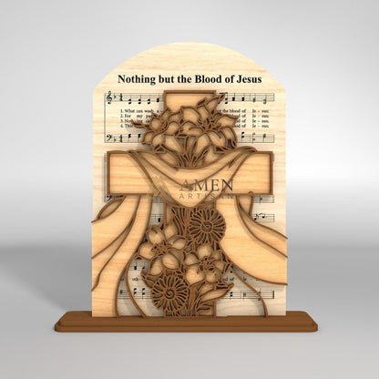 Easter Wooden Hymn Laser-Cut Figurine Amen Artisan