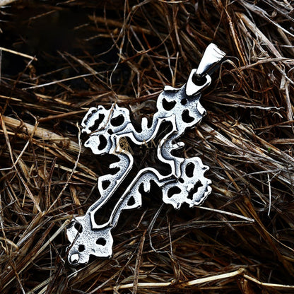 Hollow Cross Pendant Necklace Amen Artisan