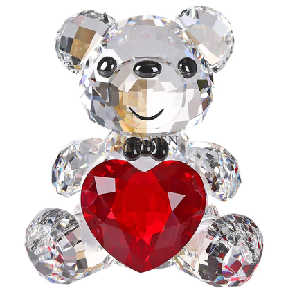 Crystal Heart Bear Figurine Amen Artisan