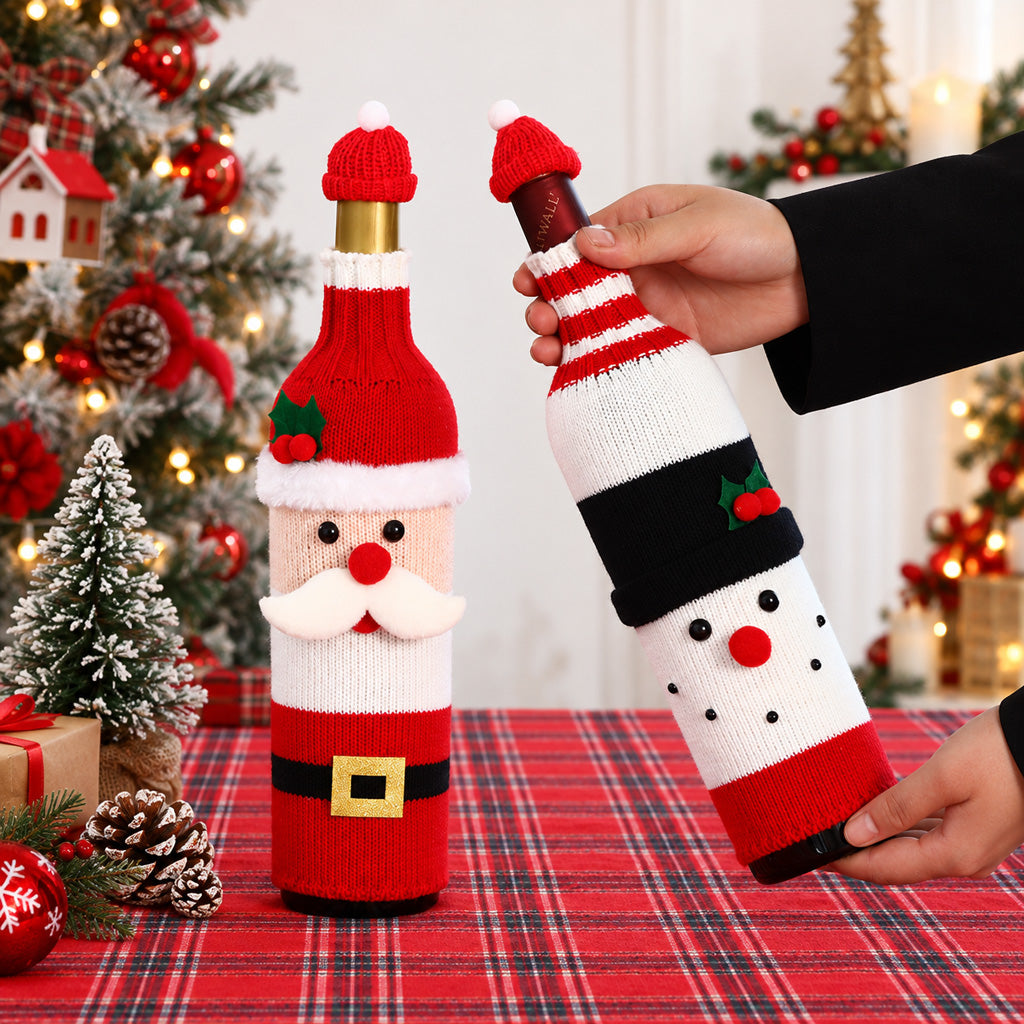Santa Claus Christmas Bottle Cover