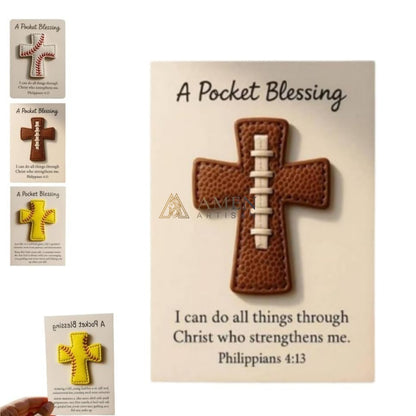 Handmade Leather Football Cross Sports Ornament