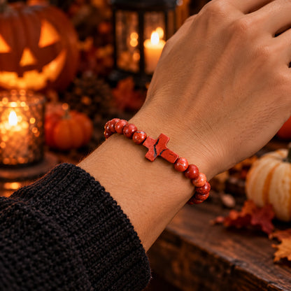 Halloween Gothic Cross Bracelet