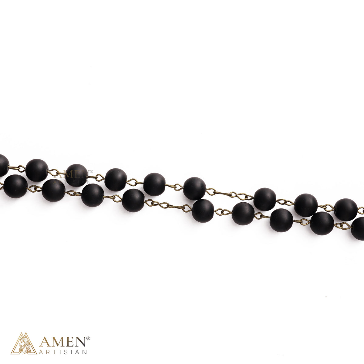 Black Agate Catholic Rosary