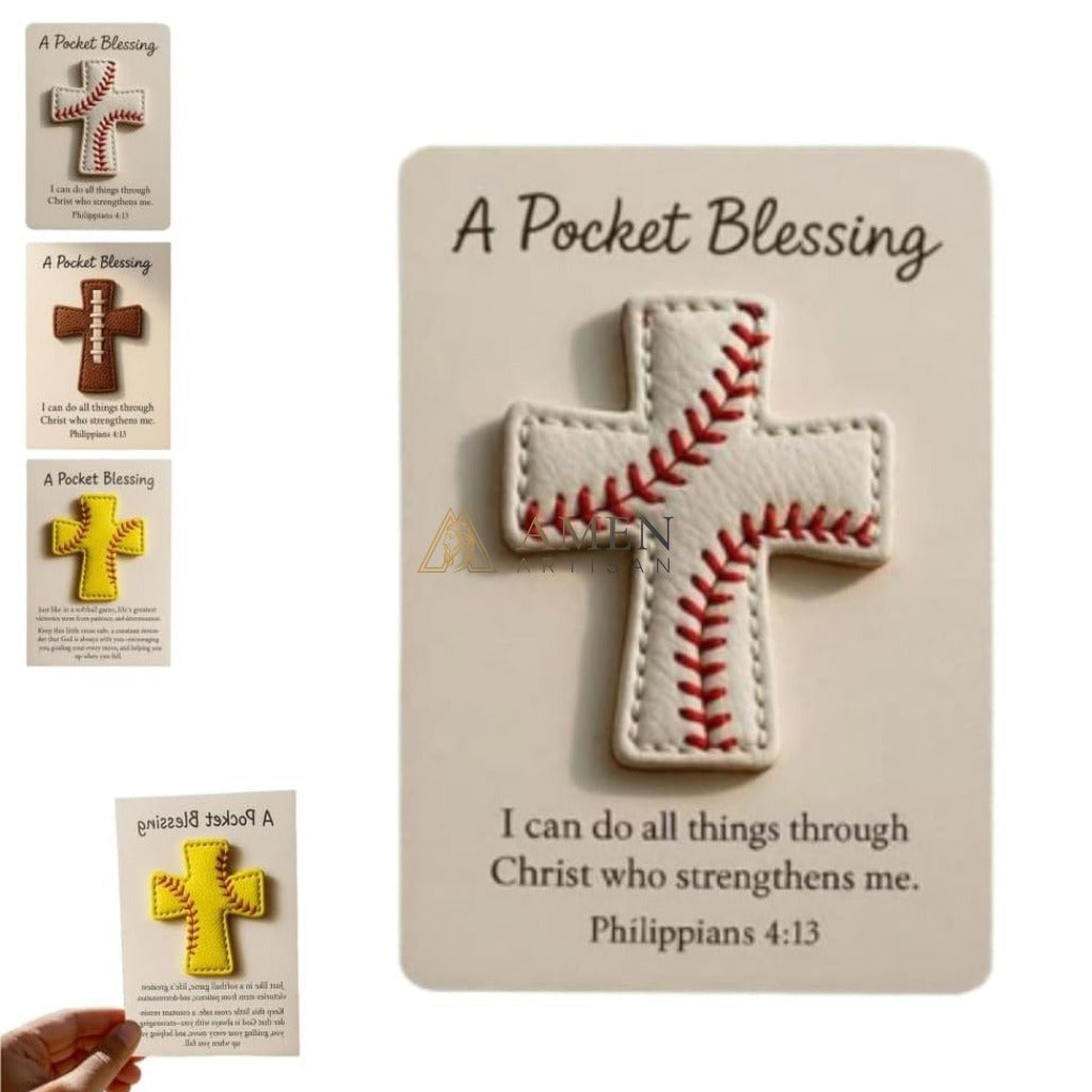 Handmade Leather Football Cross Sports Ornament