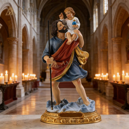 Saint Joseph and Child Jesus Statue Amen Artisan