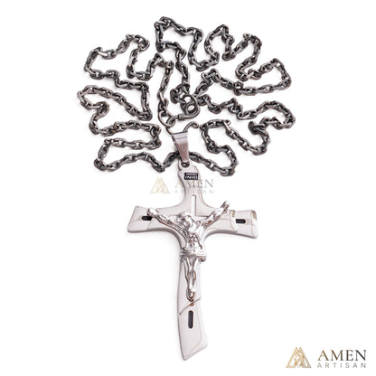 【Deal Today】Two-Tone Jesus Crucifix Necklace - Faith & Redemption