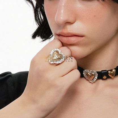 Sacred Heart Cutout Ring Amen Artisan