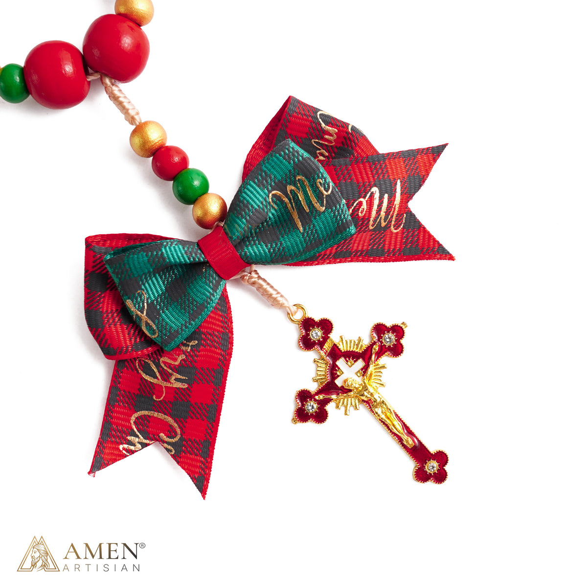 Christmas Rosary-Inspired Hanging Ornament