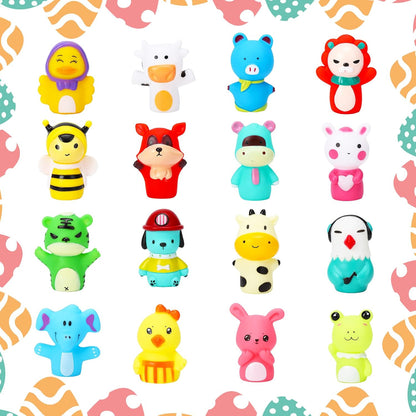 Prefilled Easter Eggs with Animal Finger Puppets Easter Egg Gift Set Amen Artisan