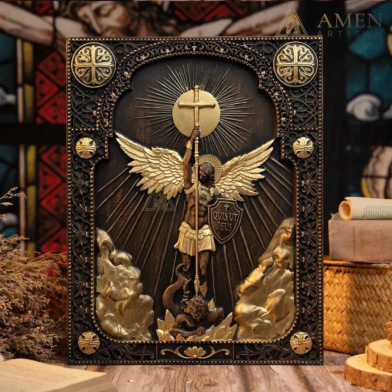 St Michael Wood Carving