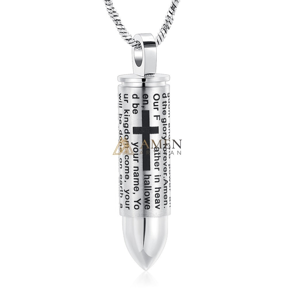 Cross Prayer Urn Pendant Necklace Amen Artisan