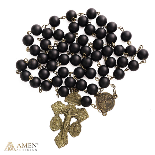 【LIMITED-TIME 50% OFF】Black Agate Catholic Rosary