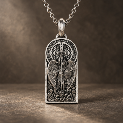【LIMITED-TIME 50% OFF】St. Michael & St. Benedict Medal Necklace