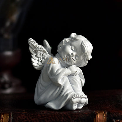 Little Angel Statue Figurine Amen Artisan