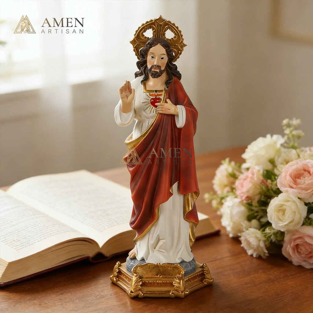 Sacred Heart of Jesus Statue Amen Artisan