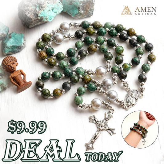 【Deal Today】African Turquoise Rosary